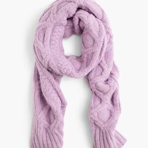 J.Crew loopy stitch oversized cable-knit scarf. Color: Smoky Wisteria. Item # k2